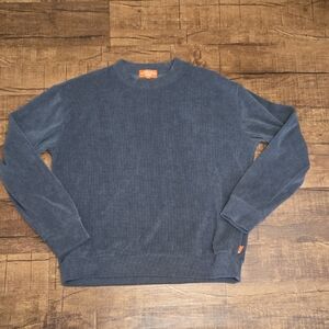 Negative Space Mens Gray Ribbed Crewneck Sweater Minimal Modern Classic Large